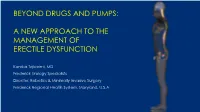 A New Approach to the Management of Erectile Dysfunction