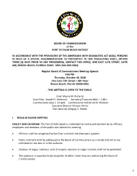 BOARD of COMMISSIONERS of the PORT of PALM BEACH DISTRICT