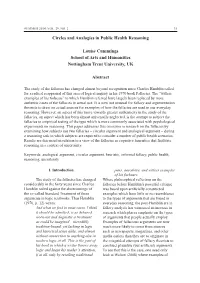 Circles and Analogies in Public Health Reasoning Louise Cummings