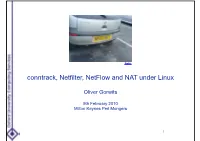Conntrack, Netfilter, Netflow and NAT Under Linux