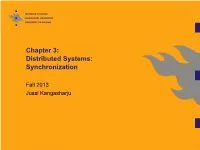 Distributed Systems: Synchronization