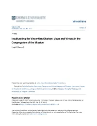 Inculturating the Vincentian Charism: Vows and Virtues in the Congregation of the Mission