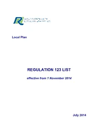 Lbrut Infrastructure Delivery Schedule
