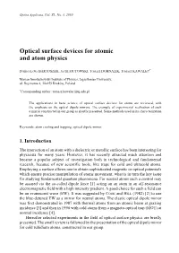 Optical Surface Devices for Atomic and Atom Physics