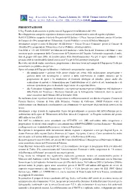 PRESENTAZIONE L’Ing