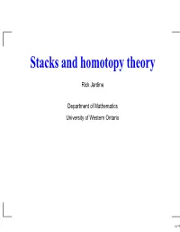 Stacks and Homotopy Theory