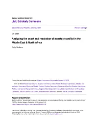 Analyzing the Onset and Resolution of Nonstate Conflict in the Middle East & North Africa