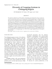 Diversity of Cropping Systems in Chittagong Region