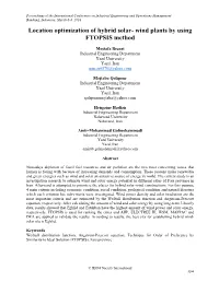 ID 449 Location Optimization of Hybrid Solar- Wind Plants by Using