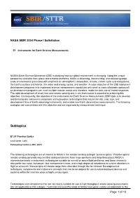 Instruments for Earth Science Measurements
