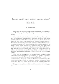 Jacquet Modules and Induced Representations∗