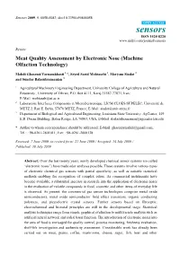 Meat Quality Assessment by Electronic Nose (Machine Olfaction Technology)