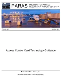 PARAS 0017 – Access Control Card Technology Guidance
