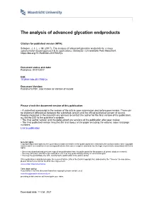 The Analysis of Advanced Glycation Endproducts