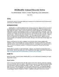 Wiewaswie: Indexed Records Online Instructions