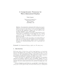 A Comprehensive Taxonomy for Three-Dimensional Displays