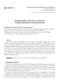 Aerodynamic Concept of the Uav in the Gyrodyne Configuration