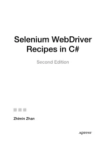 Selenium Webdriver Recipes in C