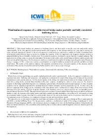 Wind-Induced Response of a Cable-Stayed Bridge Under Partially and Fully Correlated Buffeting Forces