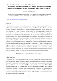 Assessment of Runoff Potential for Disaster Risk Reduction Using Geospatial Technology in Opa Watershed, Southwestern Nigeria