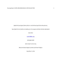 Digital Archaeological Data Collection 1