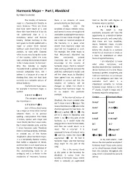 Harmonic Major – Part I, Blackbird by Adam Coulombe