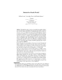 Interactive Oracle Proofs?
