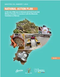 NATIONAL ACTION PLAN on the Use of Mercury in Artisanal and Small Scale Gold Mining in Ecuador, in Accordance with the Minamata Convention on Mercury
