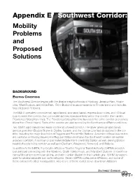 Appendix E Southwest Corridor: Mobility Problems and Proposed Solutions