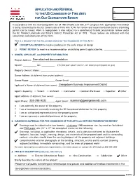 Application and Referral to the Us Commission of Fine