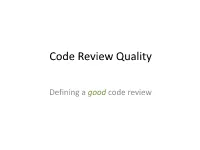 Code Review Quality