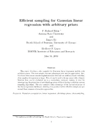 Efficient Sampling for Gaussian Linear Regression with Arbitrary Priors