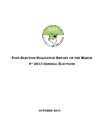 Post-Election Evaluation Report on the March 4Th