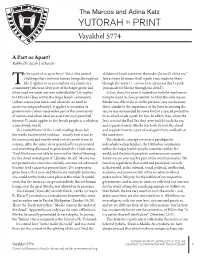 YUTORAH in PRINT Vayakhel 5774