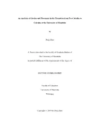 An Analysis of Grades and Placement in the Transition from Pre-Calculus To