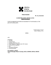 ANNOUNCEMENT CLYD Has Released the Attached