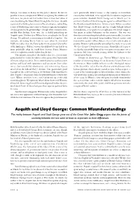 Asquith and Lloyd George: Common Misunderstandings the Rivalry Between Asquith and Lloyd George Grew out of the Great War