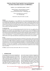 Creeping Sphere-Plane Squeeze Flow to Determine the Zero-Shear-Rate Viscosity of HDPE Melts