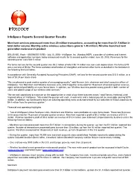 Infospace Reports Second Quarter Results
