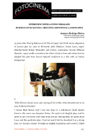 Interview with Govind Nihalani Rukmavati Ki Haveli:: Creating