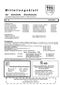 M Itteilungsblatt