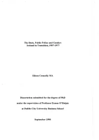 The State, Public Policy and Gender: Ireland in Transition, 1957-1977