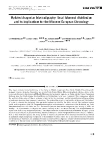 Updated Aragonian Biostratigraphy: Small Mammal Distribution and Its Implications for the Miocene European Chronology