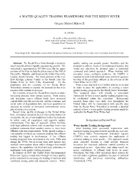A Water Quality Trading Framework for the Reedy River
