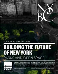 Building the Future of New York Parks and Open Space
