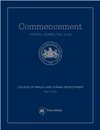 College of Health and Human Development Program Marshals