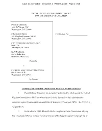 Complaint for Declaratory and Injunctive Relief