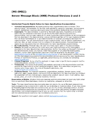 [MS-SMB2]: Server Message Block (SMB) Protocol Versions 2 and 3