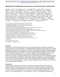 Multiscale and Multimodal Reconstruction of Cortical Structure and Function