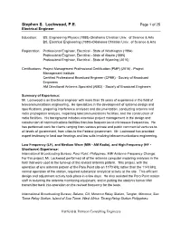 Stephen S. Lockwood, P.E. Page 1 of 25 Electrical Engineer